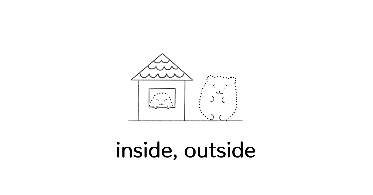 前置詞「inside,outside」のイメージ